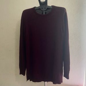 Forever 21 Long Line Sweater Burgundy